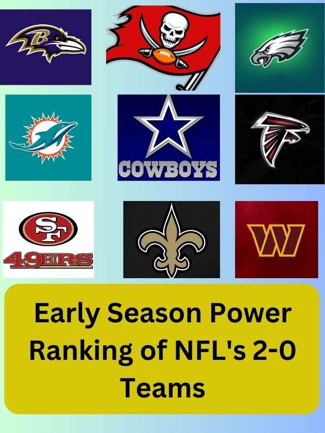 Early Season Power Ranking of NFL's 2-0 Teams